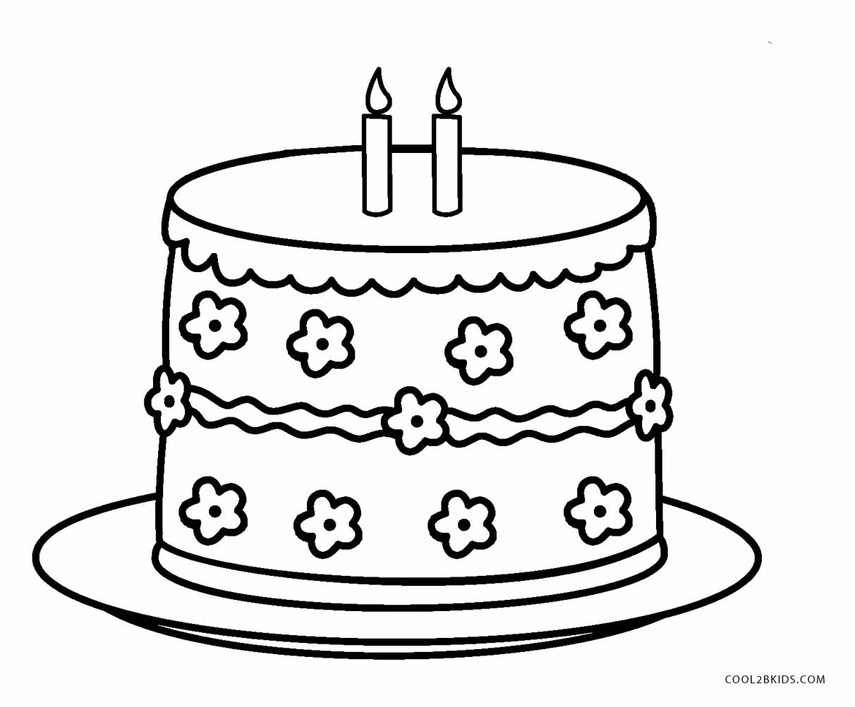 Free Printable Birthday Cake Coloring Pages For Kids