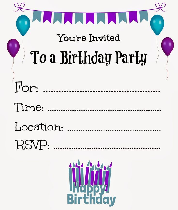 Free Printable Birthday Invitations For Kids Birthday 