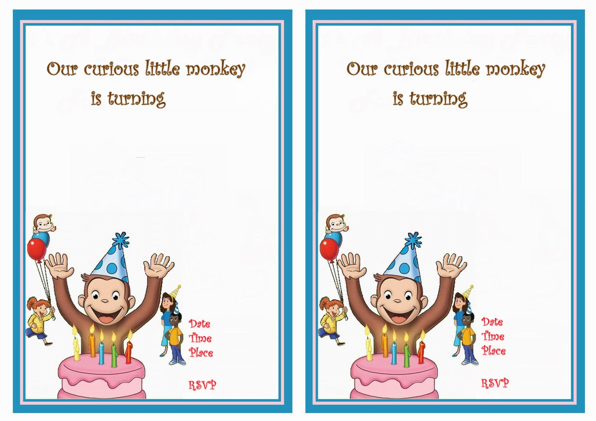 Free Printable Curious George Invitations Free Printable