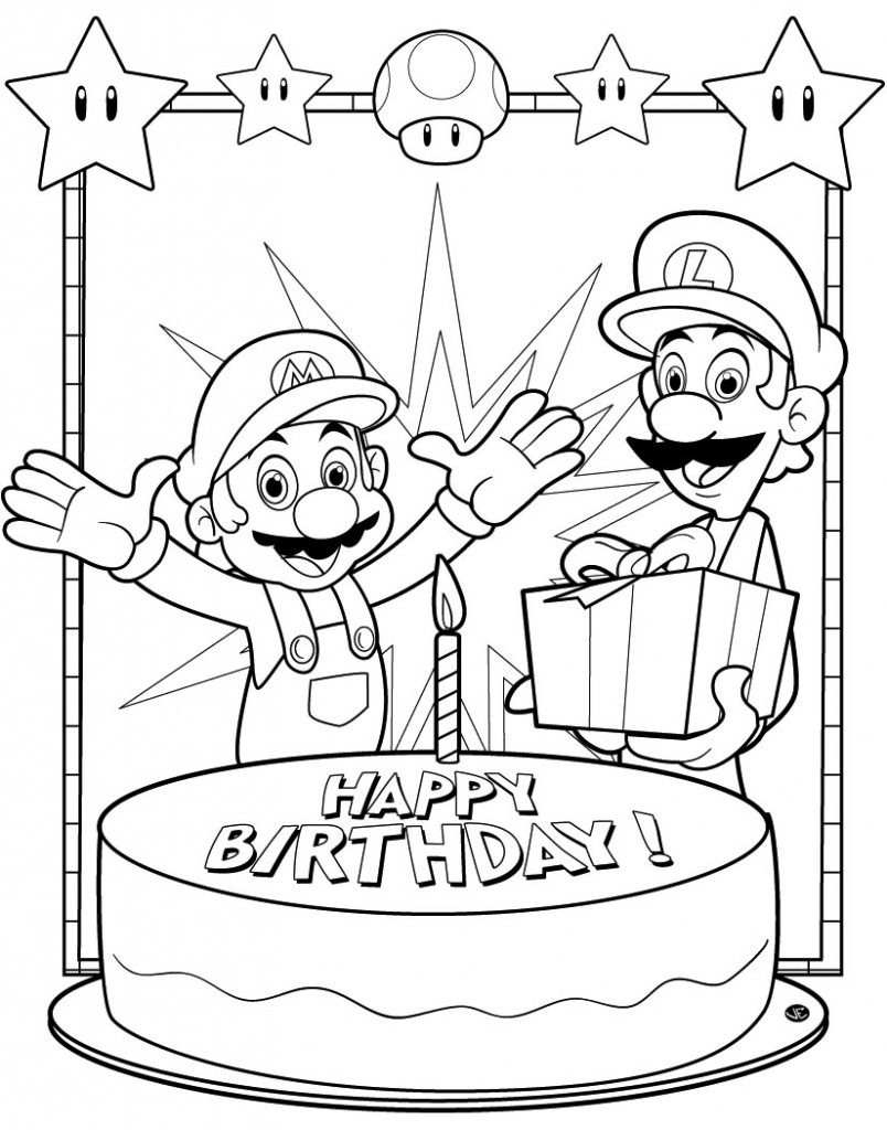 Free Printable Happy Birthday Coloring Pages For Kids