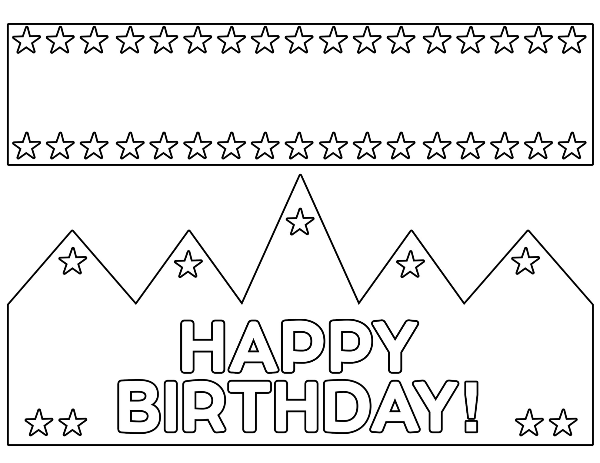 Free Printable Happy Birthday Crown Paper Trail Design