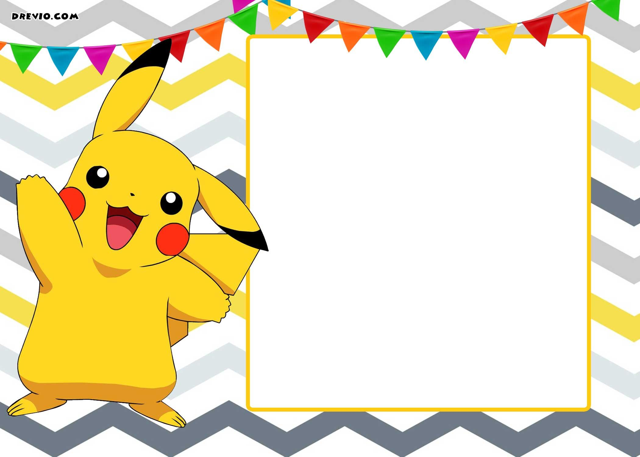 FREE Printable Pokemon Invitation Templates Pokemon 