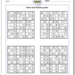 Free Printable Sudoku Puzzles Easy Sudoku Printable