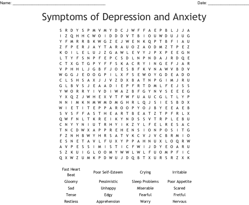 Free Printable Worksheets On Depression Akademiexcel