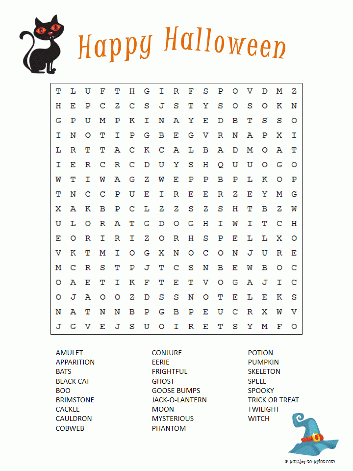 Halloween Word Search