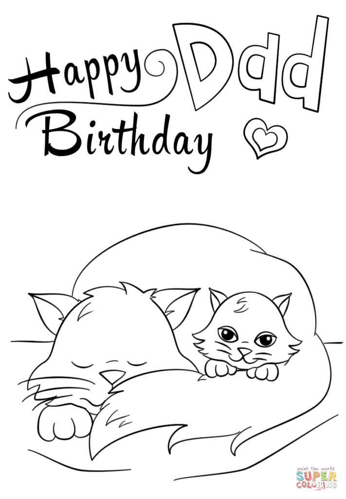 Happy Birthday Dad Coloring Pages Coloring Pages For Kids