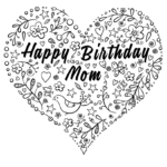 Happy Birthday Mom Coloring Page Free Printable Coloring