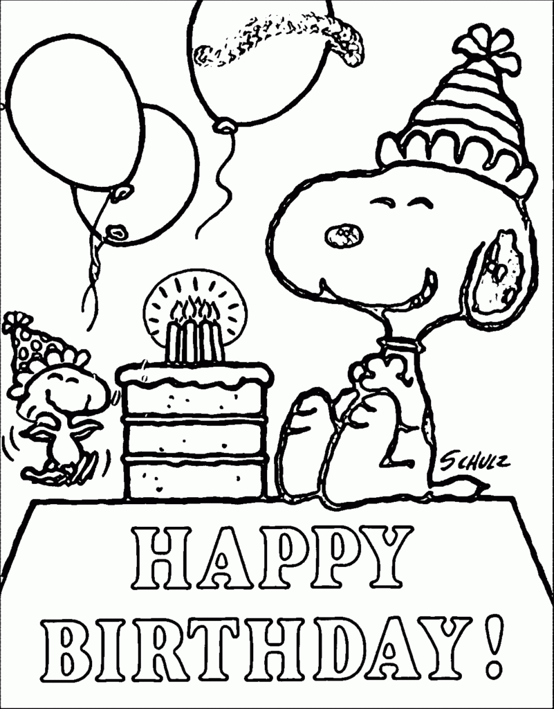 Happy Birthday Snoopy Coloring Play Free Coloring Game