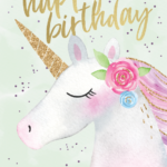 Happy Unicorn Birthday Card Free Greetings Island