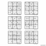 Hard Sudoku Printable 6 Per Page Image Free Printabler