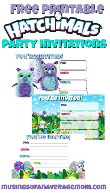 Hatchimals Invitations Free Printable Party Invitations 