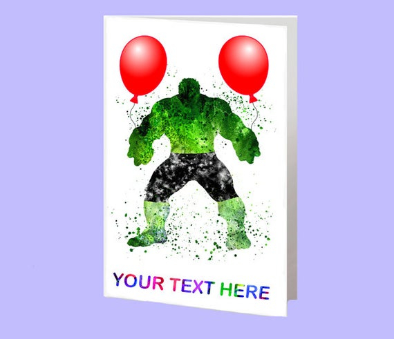 Hulk Birthday Card Printable