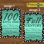 Items Similar To Printable DIY Dots 100th Birthday