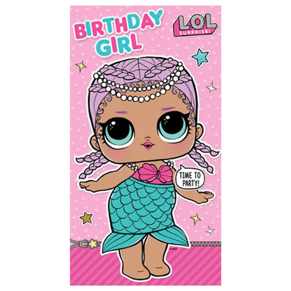 LOL Surprise Birthday Girl Birthday Card LO021 Printable 