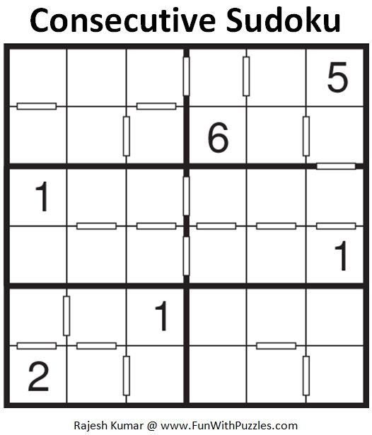 Mini Consecutive Sudoku Mini Sudoku Series 57 