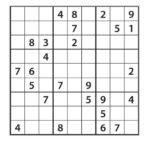 Moderate Sudoku Puzzles Free Printable