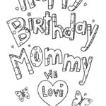 Mom Coloring Pages Happy Birthday Mommy Doodle Coloring