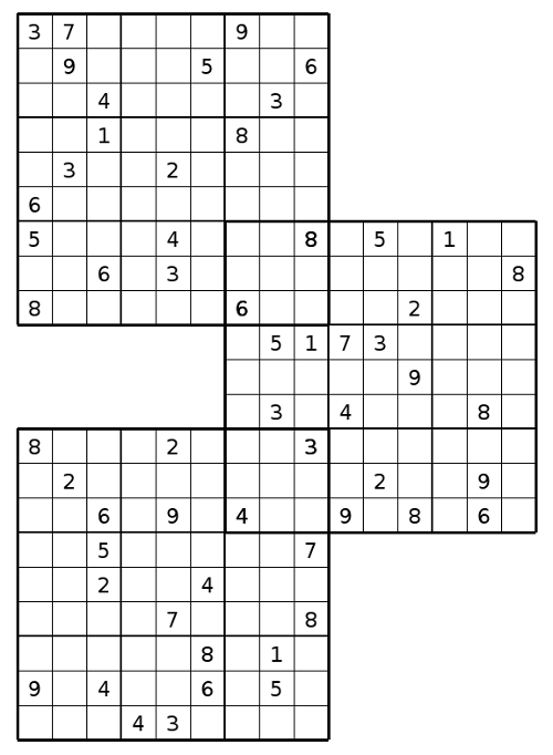 Multi Sudoku De Trois Sudoku Le Trio