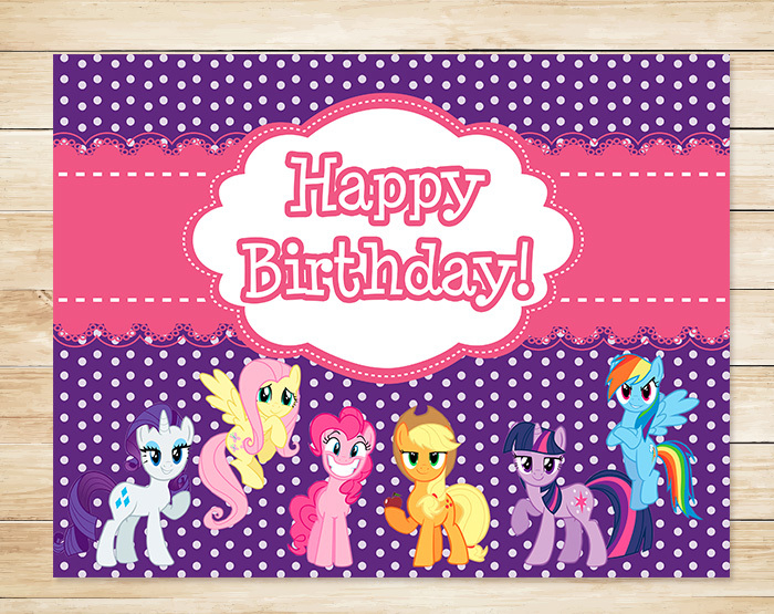 My Little Pony Birthday Sign Purple By PartyPrintables37 