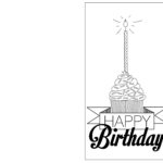 Print Out Black And White Birthday Cards Birthday Card