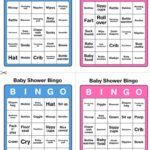 Printable Baby Shower Bingo 50 Cards Pink And Blue