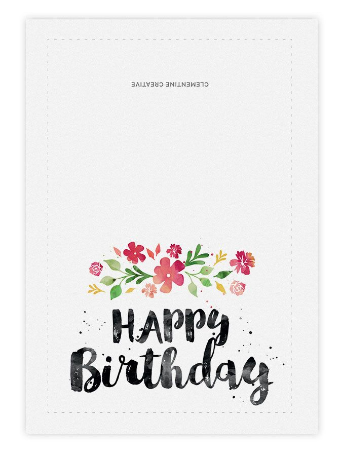 Printable Birthday Card Spring Blossoms Birthday Cards 