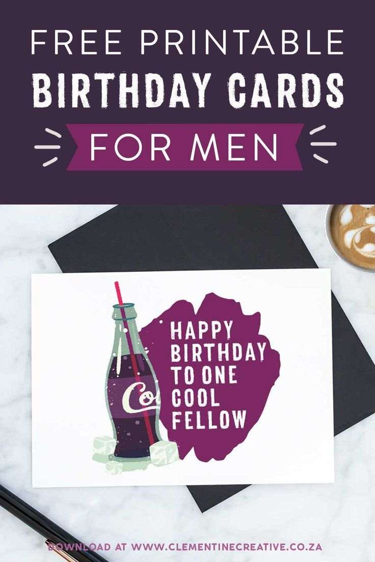Printable Birthday Cards For Him Premium Free 