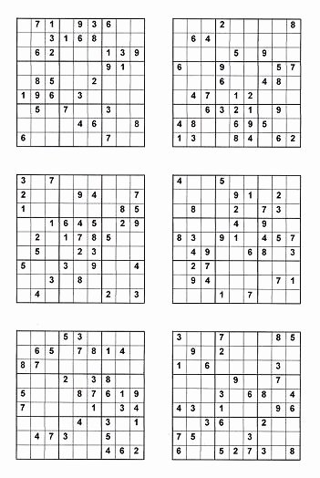 Printable Blank Sudoku 4 Per Page Peterainsworth