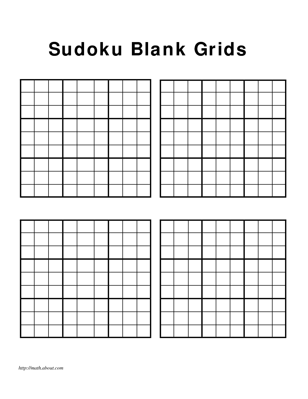 Printable Blank Sudoku Grids 2 Per Page Sudoku Printable