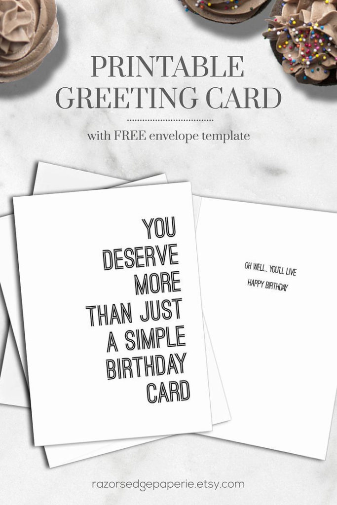 PRINTABLE Funny Birthday Card For Him Brother Friend Dad