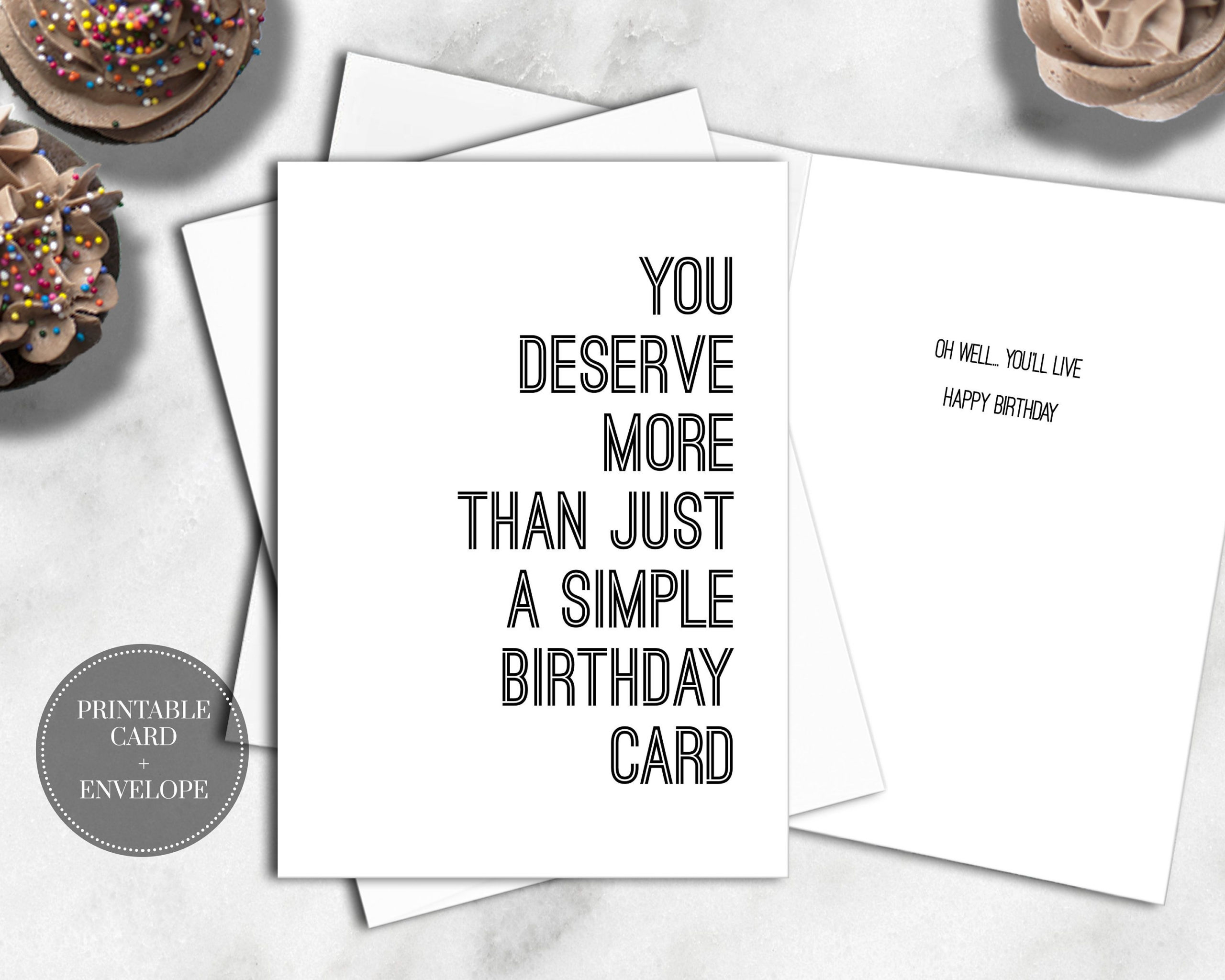 PRINTABLE Funny Birthday Card For Him INSTANT DOWNLOAD 