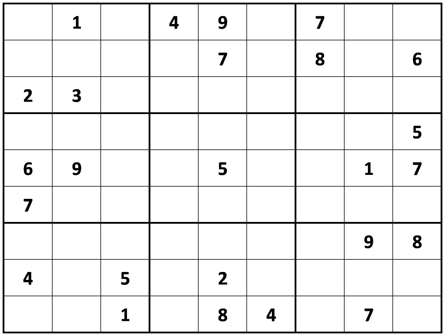 PRINTABLE SUDOKU
