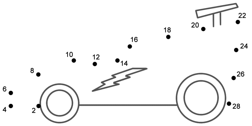 Race Car Connect The Dots Count By 2 S Transportation
