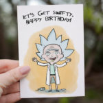 Rick And Morty Happy Birthday Card Card Design