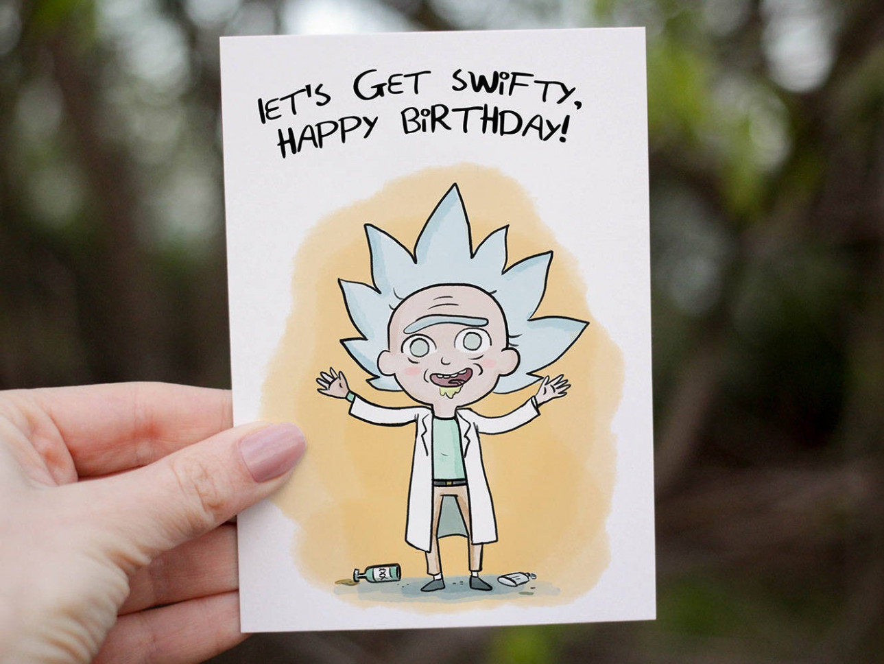 Rick And Morty Happy Birthday Card Card Design