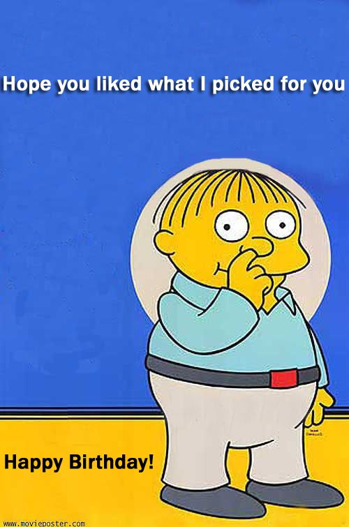 Simpsons Birthday Card Google Search Movie Birthday