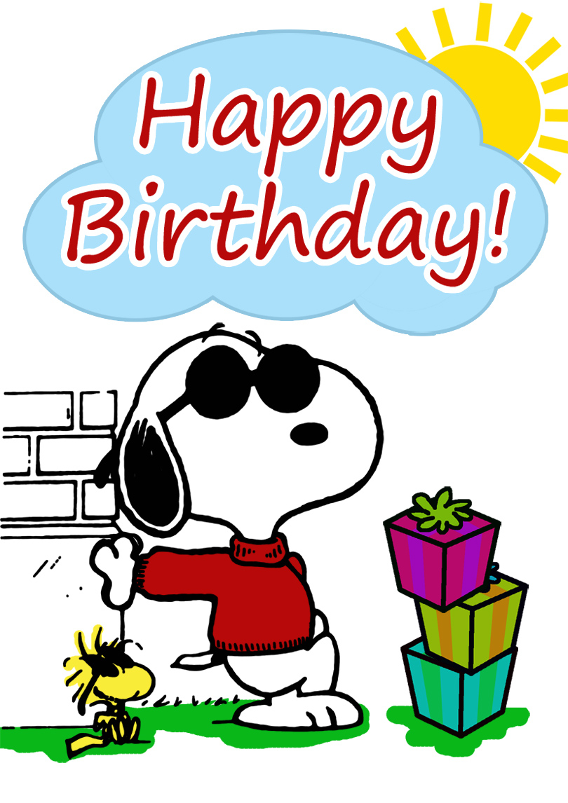 Snoopy Birthday Card Free Printable Birthday Cards 