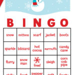 Snowman Family With Snowflakes Free Christmas Bingo Game