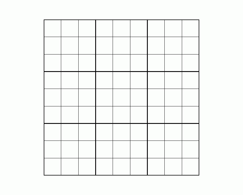 Sudoku Blank Grid Oppidan Library
