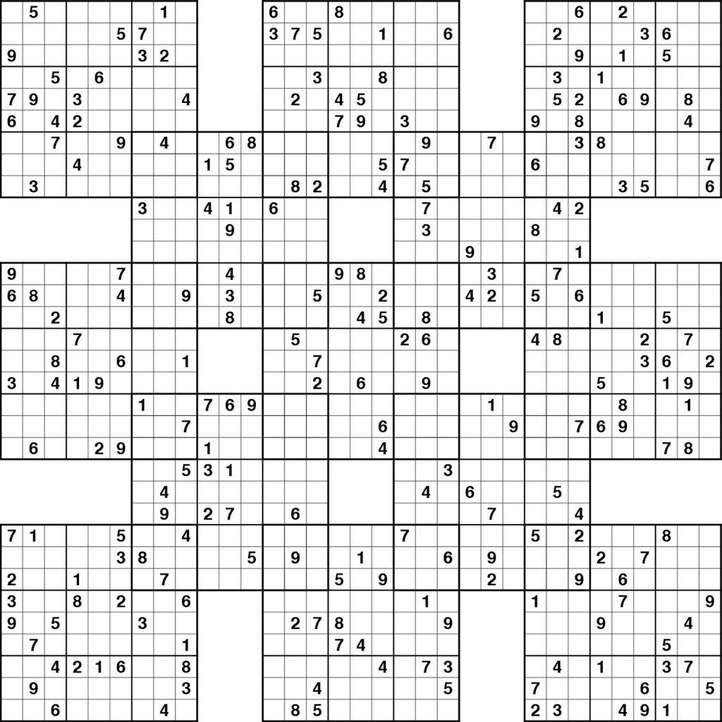 Sudoku High Fives Printable Kiddo Shelter 5 Grid