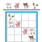 Sudoku Junior Farm Animals KidsPressMagazine