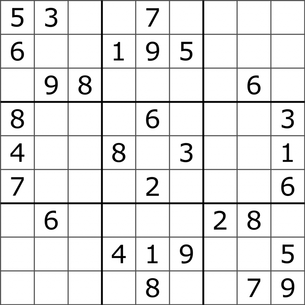 Sudoku Wikipedia Daily Sudoku Printable Version 