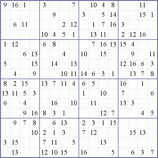 The Best 16 Square Sudoku Printable Vargas Blog