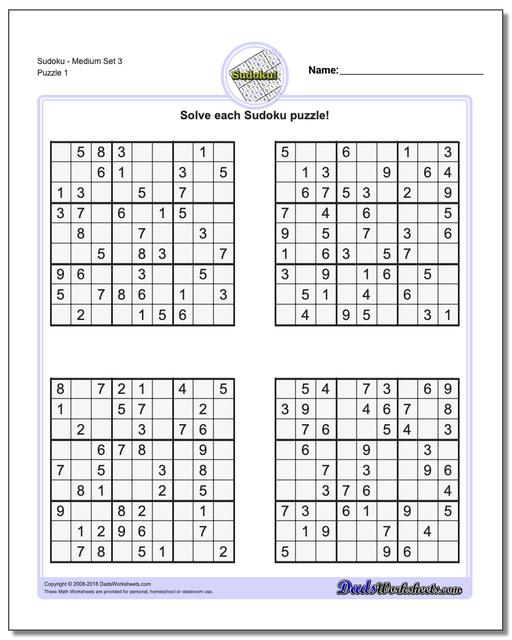 The Best Printable Sudoku Medium Aubrey Blog