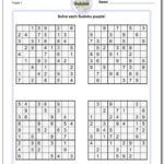 The Best Printable Sudoku Puzzles 4 Per Page Ruby Website