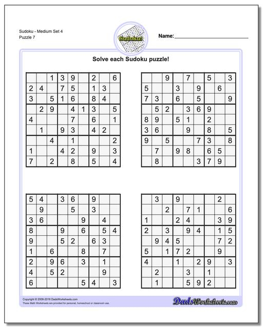 The Best Printable Sudoku Puzzles 4 Per Page Ruby Website