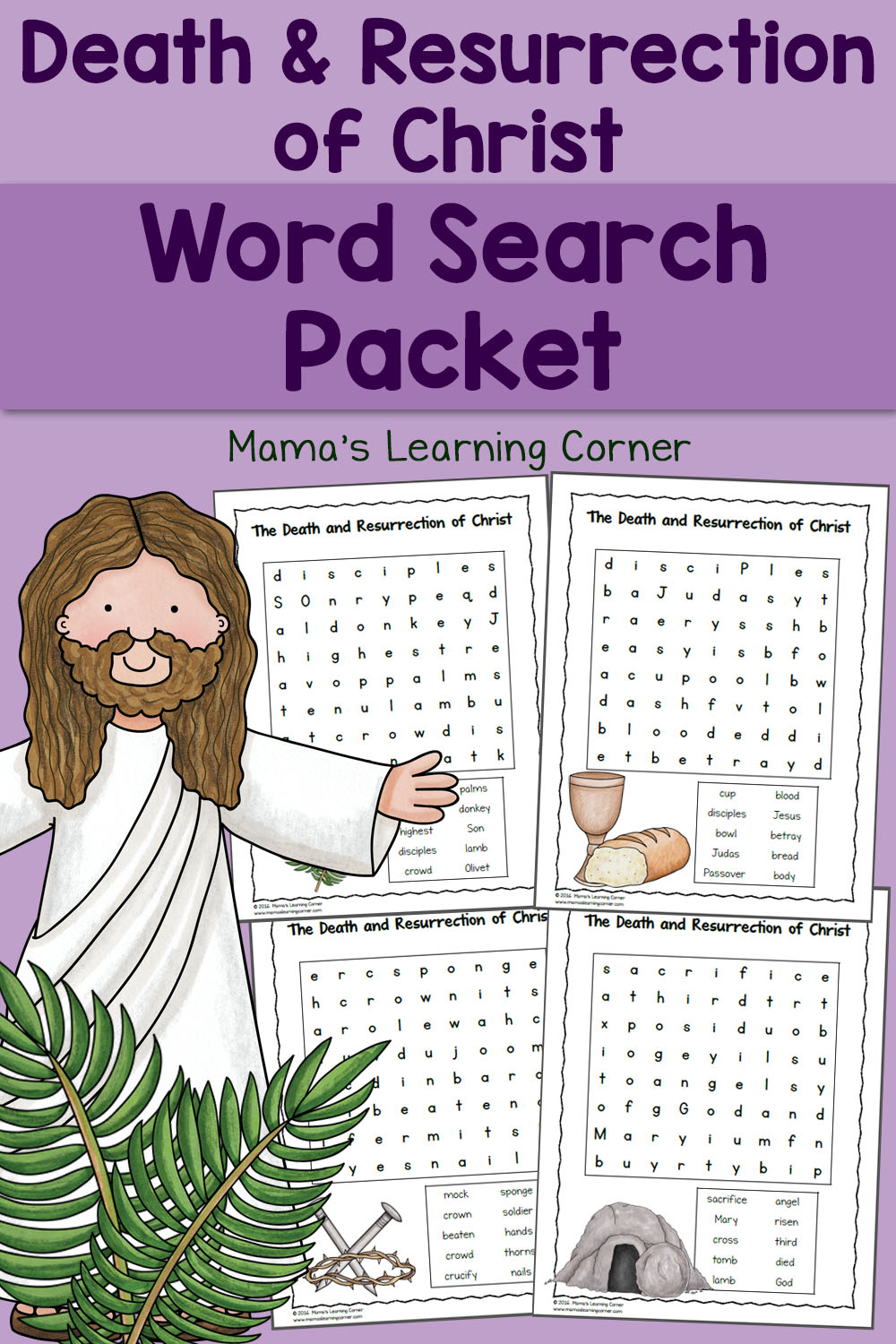 The Death And Resurrection Of Christ Word Searches Mamas
