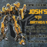 Transformer Birthday Invitations Printable Free
