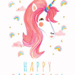 Unicorn Rainbows Birthday Card Free Greetings Island