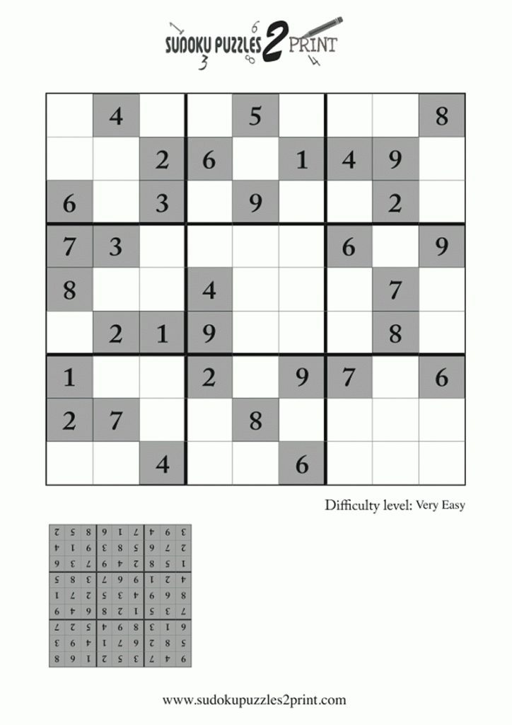 Very Easy Sudoku Puzzle To Print 7 Printable Sudoku With